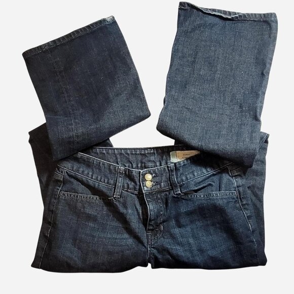 GAP Curvy Stretch Jeans Dark Wash Size 6L 33 Inseam Straight Leg - Picture 1 of 5